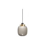 PRIMO SUSPENSION ASPEN  VERRE ROND GRIS FUMEE LED MAXI 5W