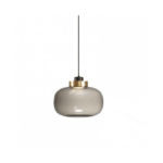 PRIMO SUSPENSION ASPEN VERRE ROND GRIS FUMEE LED MAXI 5W
