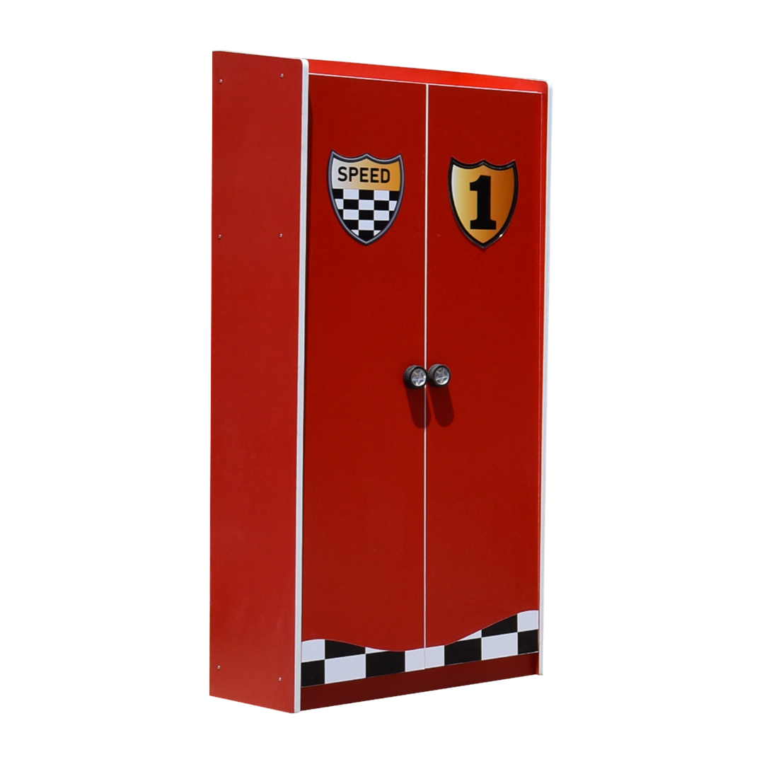 RACING CAR ARMOIRE 2 PORTES ROUGE RACING CAR ARMOIRE 2 PORTES ROUGE
