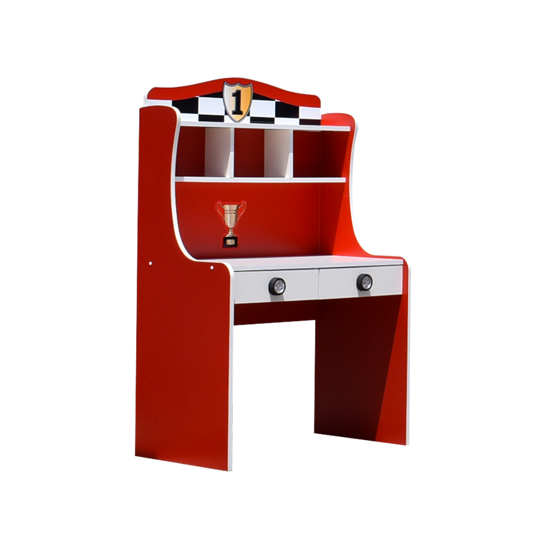 RACING CAR BUREAU AVEC ETAGERE ROUGE RACING CAR BUREAU AVEC ETAGERE ROUGE