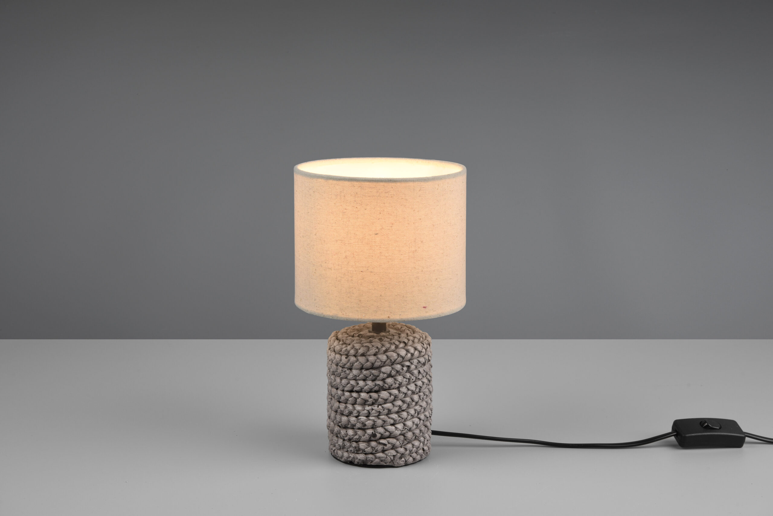 REALITY LAMPE DE TABLE MALA CERAMIC MARRON CHAPEAU BEIGE