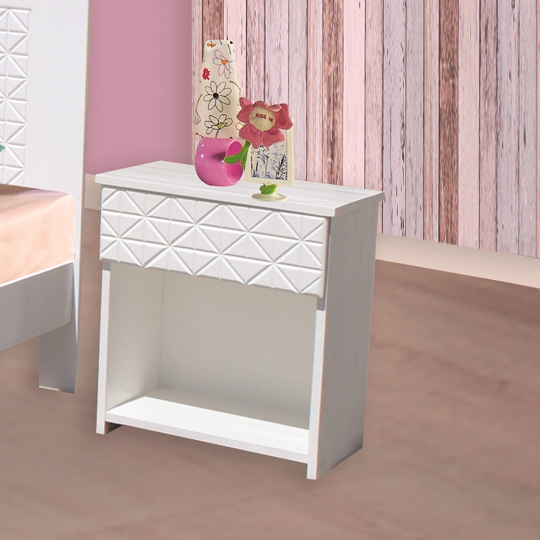 DADOS CHEVET 1 TIROIR COULEUR BLANC