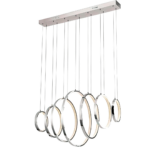 ROMA  LUSTRE DESIGN MODERNE ARGENTE