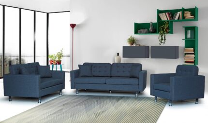 RONA SALON 3+2+1+FAUTEUIL 1 SANS ACCOUDOIRE BLEU