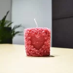 ROSE COEUR BOUGIE PARFUMEE 7,8x4,5x7,8 CM