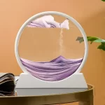 SABLIER 3D EN VERRE ROND 18 CM