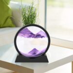 SABLIER 3D EN VERRE ROND 18 CM