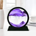 SABLIER 3D EN VERRE ROND 18 CM