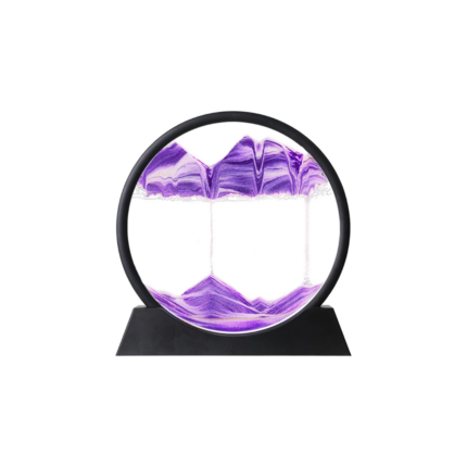 SABLIER 3D EN VERRE ROND 18 CM
