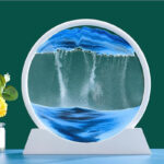 SABLIER 3D EN VERRE ROND 25 CM COULEUR MIX