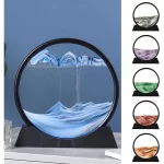 SABLIER 3D EN VERRE ROND 25 CM COULEUR MIX