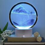 SABLIER 3D LUMINEUSE EN VERRE ROND 18 CM