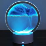 SABLIER 3D LUMINEUSE EN VERRE ROND 18 CM