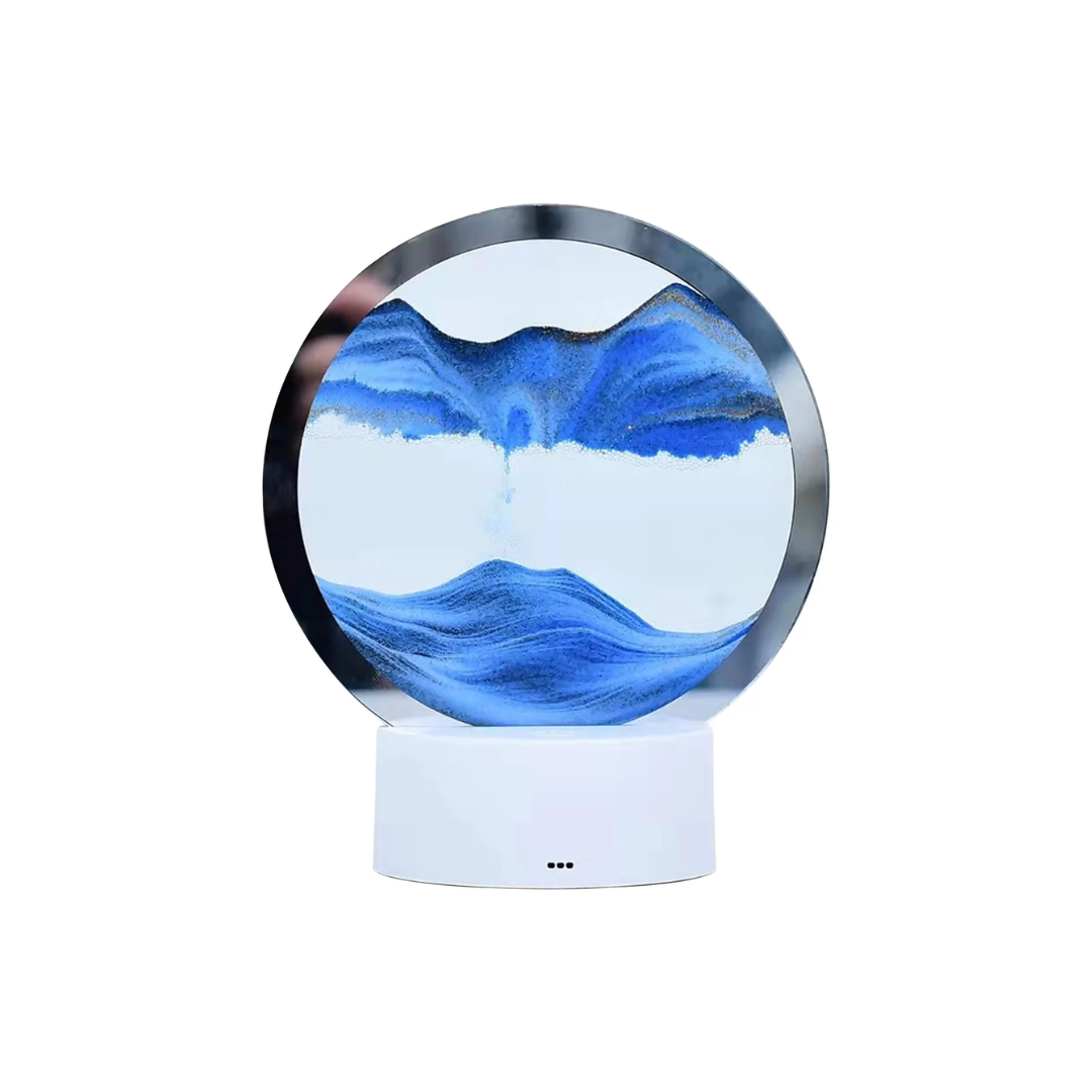 SABLIER 3D LUMINEUSE EN VERRE ROND 18 CM SABLIER 3D LUMINEUSE EN VERRE ROND 18 CM