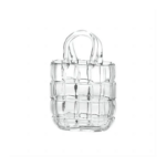 SAC VASE DE FLEUR EN VERRE TRANSPARENT19X10X27CM