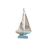 SCULPTURE  BATEAU A VOILE BLEUMARINE 18X4X30,5 CM