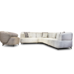 SELINO SALON  D'ANGLE MODERNE  DIM 250X335CM+FAUTEUIL 1PLACE  CL GRIS