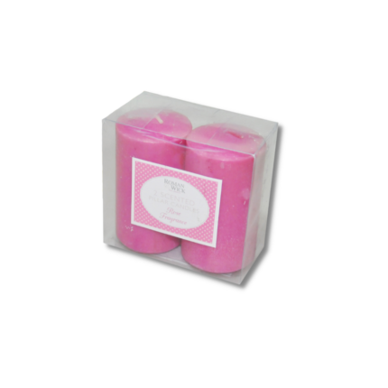 SET 2 BOUGIE CYLINDRIQUE PILLAR PARFUME 15 HRS