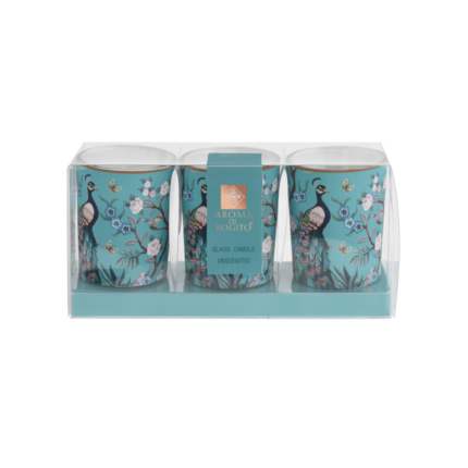 SET 3 BOUGIES EVA EN VERRE