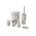 SET ACCESSOIRES SALLE DE BAIN 6 PCS STYLE MOSAIQUE