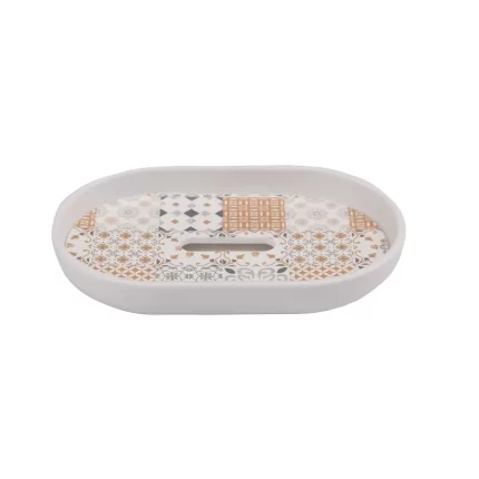 SET ACCESSOIRES SALLE DE BAIN 6 PCS STYLE MOSAIQUE