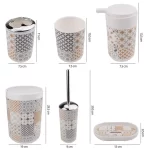 SET ACCESSOIRES SALLE DE BAIN 6 PCS STYLE MOSAIQUE