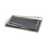 SET DE 2 PLATEAUX PRESENTA ARGENTE MIRROIR