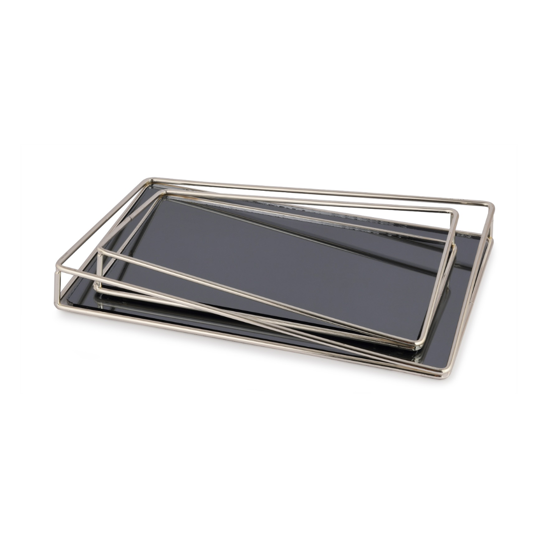 SET DE 2 PLATEAUX PRESENTA ARGENTE MIRROIR SET DE 2 PLATEAUX PRESENTA ARGENTE MIRROIR