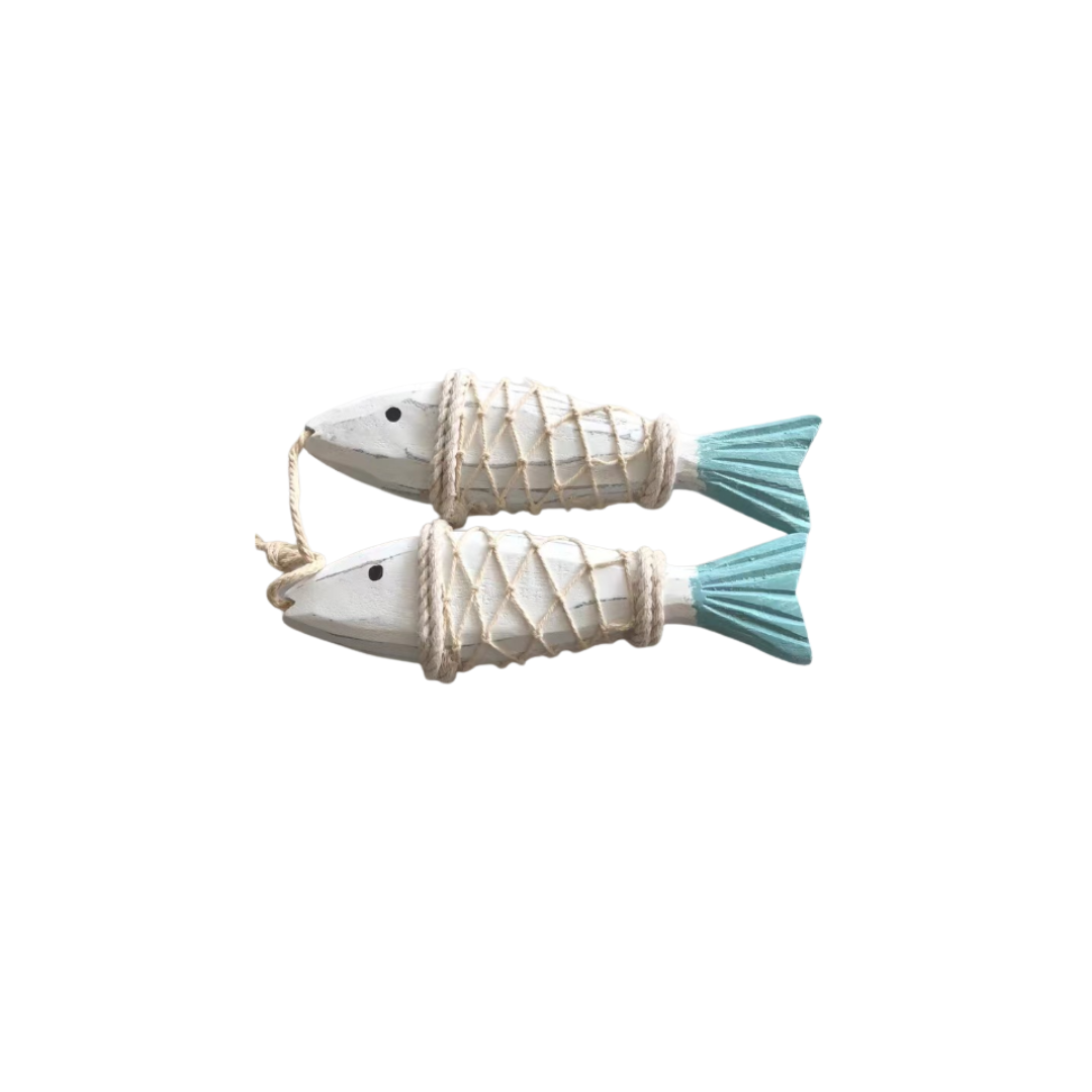 SET DE 2 SCULPTURES POISSON-OCEAN 20X3X5,38 CM SET DE 2 SCULPTURES POISSON-OCEAN 20X3X5,38 CM