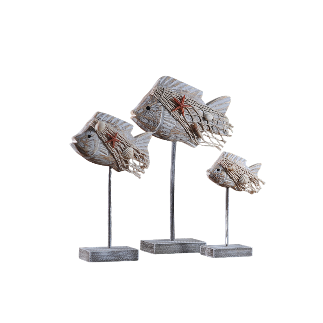 SET DE 3 SCULPTURE PIRANHA POISSON SET DE 3 SCULPTURE PIRANHA POISSON