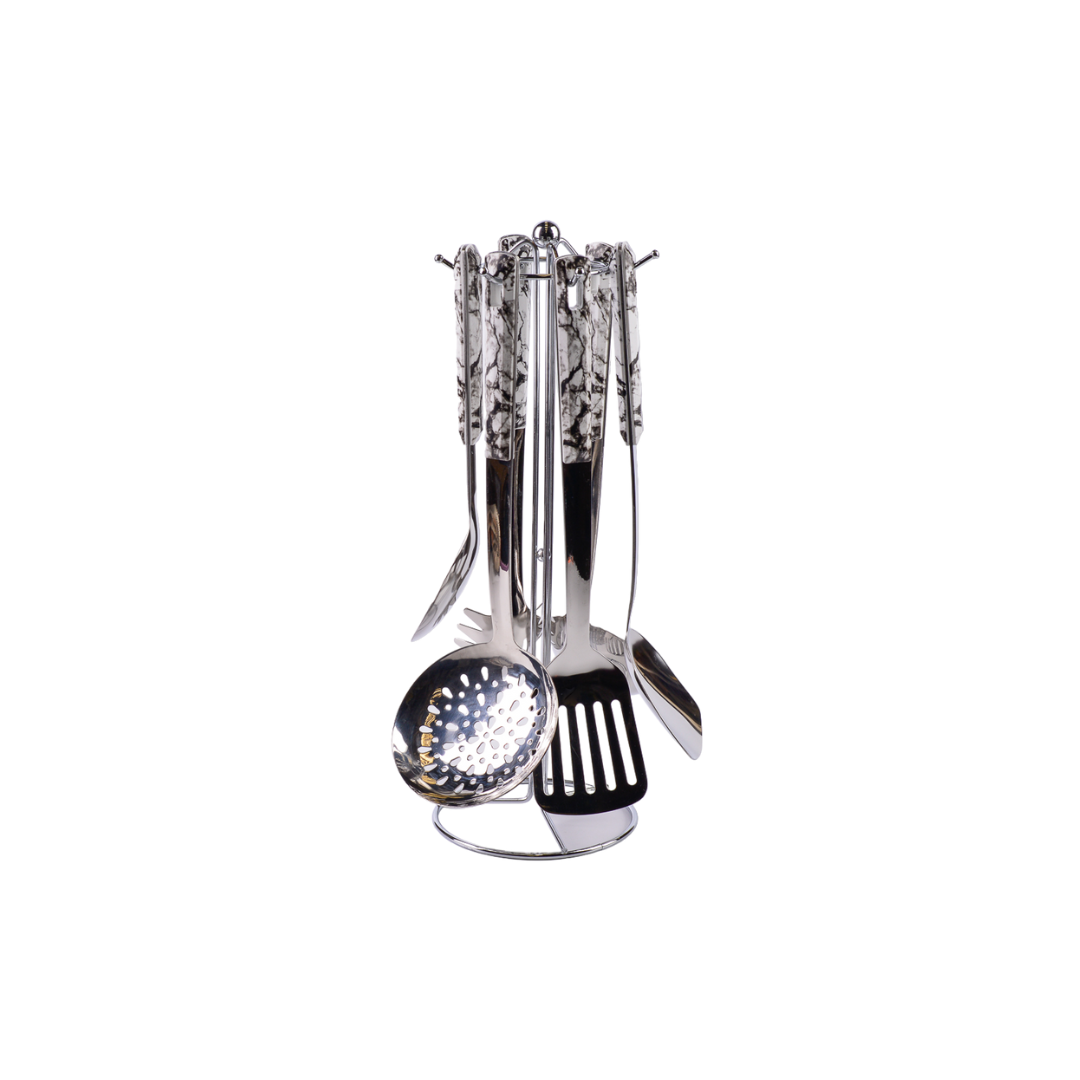 SET DE USTENSIL DE CUISINE ROYAL BLANC EFFET MARBRE SET DE USTENSIL DE CUISINE ROYAL BLANC EFFET MARBRE