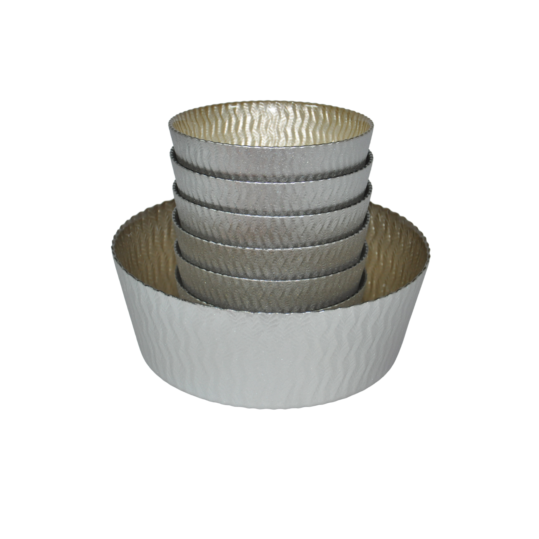 SET SALADIER+6 BOLS EN VERRE BICOLORE CHAMPAGNE SET SALADIER+6 BOLS EN VERRE BICOLORE CHAMPAGNE