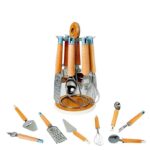 SET USTENSILE DE CUISINE MANCHE INOX BAMBOU MARINA