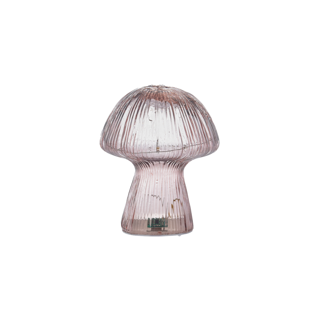 SHAMPIGNON LAMPE LED GRIS /ROSE 15.5x15.5x20.5CM SHAMPIGNON LAMPE LED GRIS /ROSE 15.5x15.5x20.5CM