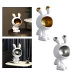 STATUE BEBE ASTRONUT BLANC ET DOREE ART SCULPTURE