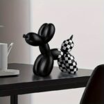 STATUE DE CHIEN BALLON MODERN ART SCULPTURE NOIR