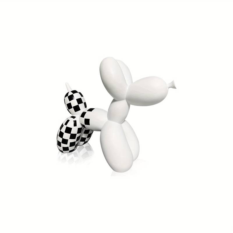 STATUE DE CHIEN BALLON MODERN ART SCULPTURE BLANC STATUE DE CHIEN BALLON MODERN ART SCULPTURE BLANC