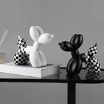 STATUE DE CHIEN BALLON MODERN ART SCULPTURE NOIR