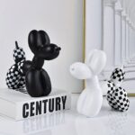 STATUE DE CHIEN BALLON MODERN ART SCULPTURE NOIR