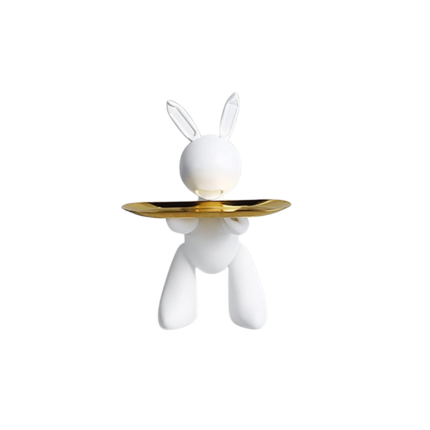 STATUE PETIT  LAPIN BLANC  ART SCULPTURE
