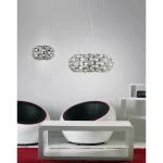 SUSPENSION SPOON  CHROME  PLASTIQUE 47CM