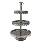 SERVITEUR GATEAU 3NIVEAU VERRE MERCURISE PRESTIGE26,67X48,26 CM