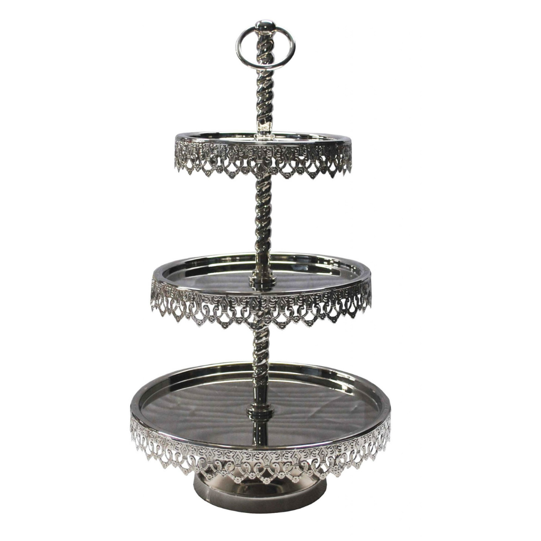 SERVITEUR GATEAU 3NIVEAU VERRE MERCURISE PRESTIGE26,67X48,26 CM SERVITEUR GATEAU 3NIVEAU VERRE MERCURISE PRESTIGE26,67X48,26 CM