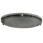PLATEAU ROND VERRE MERCURISE  PRESTIGE  40,64X5,08 CM