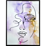CHASSIS TOILE AV CADRE VISAGE 70X50 CM