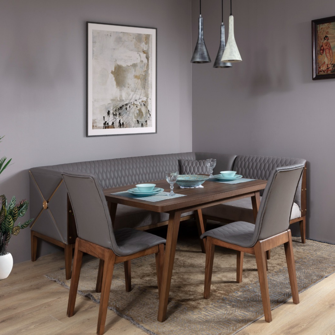 LINA TABLE CUISINE CORNER + 2 CHAISES LINA TABLE CUISINE CORNER + 2 CHAISES
