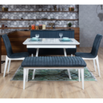 DIOR TABLE CUISINE CORNER AVEC RANGEMENT+2 CHAISES