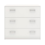 MEUBLE DE RANGEMENT 3 TIROIRS STRUCTURE BLANC HAUTE BRILLANCE