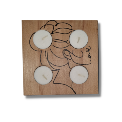 SET PORTE BOUGIE 15X15 CM 4 T-LIGHT REF 9010241