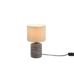 REALITY LAMPE DE TABLE MALA CERAMIC MARRON CHAPEAU BEIGE